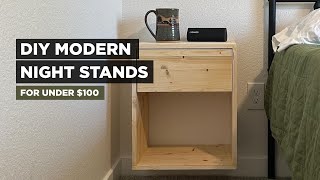 DIY Floating NightStands  Under 100 [upl. by Attekal]