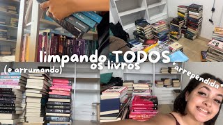 limpando amp organizando as estantes de livros📚📖   de 200 livros eu acho [upl. by Moreland]