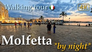 Molfetta at dusk Puglia Italy【Walking Tour】History in Subtitles  4K [upl. by Atteniuq]