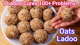 Oats Laddu Recipe  Healthy No Sugar Dry Fruits Ladoo  Energy Rich Dates Dry Fruits Oats Ladoo [upl. by Klarika616]