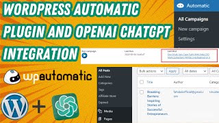 Automate Your Autoblog with Wordpress Automatic Plugin and OpenAI ChatGPT Integration [upl. by Sackey218]