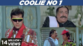 Coolie No 1  All Comedy Scenes  Govinda  Karishma Kapoor  Pooja Films [upl. by Hniht]