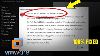 Fix VMware quotThis host supports Intel VTx but Intel VTx is disabledquot in Windows 11  10  Solved ✅ [upl. by Gherardo]