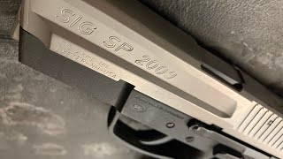 SIG PRO 9mm  SP 2009  Review and Field Strip [upl. by Aisatna]