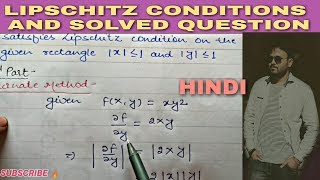 LIPSCHITZ CONDITIONS IN HINDI  LIPSCHITZ CONDITIONS PROBLEMS AND SOLUTIONS 🔥 [upl. by Lleznod]