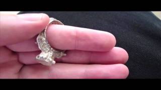 Cuttlefish bone ring casting how to demonstration and technique [upl. by Anaik]