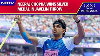 Neeraj Chopra Wins Silver In Javelin Throw Pakistans Arshad Nadeem Takes Gold  Paris Olympics [upl. by Navap]