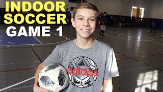 10 GOALS at FIRST INDOOR SOCCER Game [upl. by Ashleigh551]