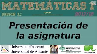 Presentación Matemáticas 1 112017 [upl. by Ecadnac874]