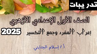 32 إعراب المفرد وجمع التكسير تدريبات،الصف الأول الإعدادي الأزهري ترم أول 2025، أإسلام الجنايني [upl. by Idurt]