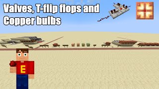 Redstone tutorial 9 Valves Toggle flip flops and Copper bulbs [upl. by Clarance]