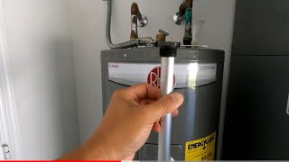 Replacing anode rod for Rheem Water heater tank [upl. by Eerazed]