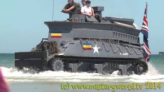 WampP Sherman BARV on Arromanches Beach for DDay70 [upl. by Flowers866]