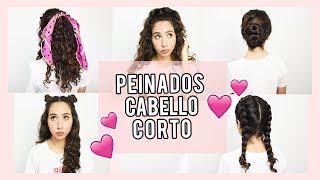 PEINADOS BONITOS PARA CABELLO CORTO RIZADO  CHINO [upl. by Wallford]