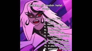 my rankings of all of the hh songs cuz why not fypシ hazbinhotel recommendations [upl. by Gregson]