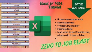 EXCEL amp VBA Tutorial  excel macro visual basic tutorial  Excel Formulas day 5 [upl. by Jeni696]