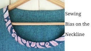 How To Sew Bias Binding To Neckline [upl. by Kiyoshi]