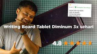 WRITING BOARD TABLET DIMINUM 3X SEHARI REVIEW PAPAN TULIS HAPUS DIGITAL LCD [upl. by Merrel839]