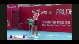 HalepBlinkova set 1 WTA Hong Kong [upl. by Trah495]