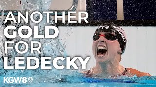 Katie Ledecky wins 8th gold medal breaks Olympic record at 2024 Paris Games [upl. by Natsrik205]