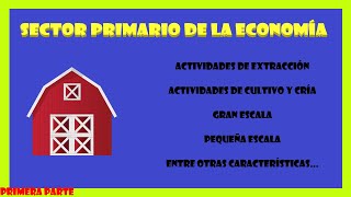 SECTOR PRIMARIO DE LA ECONOMÍA I PARTE FÁCIL DE APRENDER [upl. by Annohsal179]