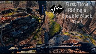 First Double Black Diamond Trail  Mountain Biking Michaux State Forest [upl. by Haimes]