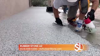 Rubber Stone AZ offers a simple solution for covering ugly concrete [upl. by Aikyt]