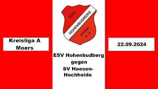 ESV Hohenbudberg gegen SV HaesenHochheide Kreisliga A Moers 22092024 [upl. by Gove]