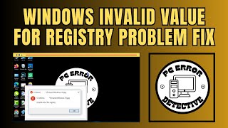 How to Fix Invalid Value For Registry Problem in Windows 10 [upl. by Highams168]