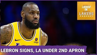 EMERGENCY PODCAST LeBron James Signs New 101355M Deal Keeps the Lakers Below the Second Apron [upl. by Aliuqat]