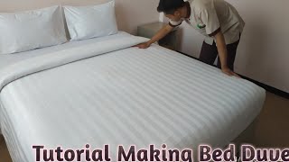 Cara Making Bed Duve Dengan Baik Dan Benar How To Making Bed Duve  HouseKeeping [upl. by Maximilianus478]