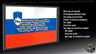 Slovenia National Anthem quotZdravljicaquot INSTRUMENTAL with lyrics [upl. by Ardme]