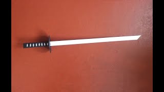 Como hacer facil una espada samurai katana de papel [upl. by Xxam]