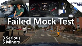 Failed Mock Driving Test UK  3 Serious Faults and 5 Minor Faults [upl. by Noraj723]