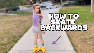 StepbyStep Guide to Learn How to Rollerblade going backwards beginner to advanced 🙃 [upl. by Ahtibat]