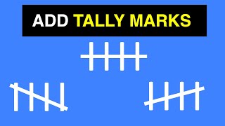 How To Insert Tally Marks In Word [upl. by Wandie]