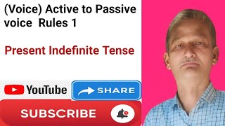 Voice Active to passive voice Rule 1 Present Indefinite tense Soyab Sir 👍👍 [upl. by Lucho]