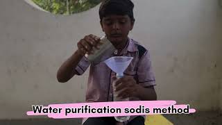 Kujad 1  wipro  earthian Sustainability amp water  Water Purification Sodis Method [upl. by Bickart]