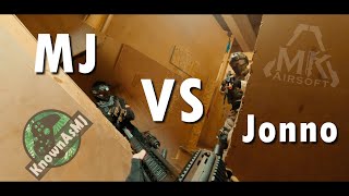 MJ vs Jonno MK Airsoft [upl. by Khajeh]