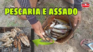 PESCAMOS e Fizemos um ASSADO na Beira do RIO [upl. by Ardnaz]