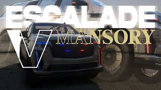 Police Lightbar Cadillac Escalade V Mansory  FiveM  Debadged Vehicle [upl. by Suiravaj]