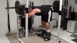 AtHome Calf Training  Lengthwise Barbell Donkey Calf Raises [upl. by Tarsuss]