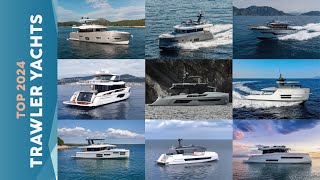 Trawlers  TOP 2024 yachts  POV boat tour exterior and cabins [upl. by Adnema906]