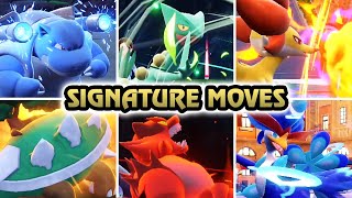 Pokémon Scarlet amp Violet  All Starters SignatureIconic Moves The Indigo Disk [upl. by Yelnik]