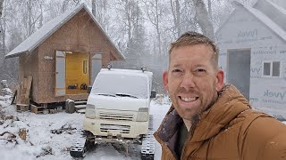 Rebuilding OffGrid Cabin at our Abandoned Homestead prepping for Alaskas winter [upl. by Airolg923]