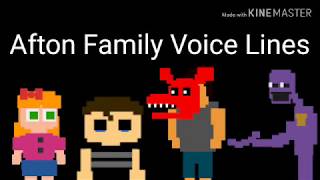 Afton Family Voice Lines  Gacha FNaF old [upl. by Lekcar179]