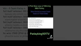 New Format 5 pick NBA parlayking101 Parlay Win Nba [upl. by Baniez]