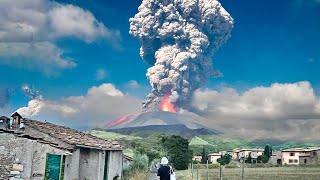 Mass Evacuation in Italy Stromboli volcano eruption in Sicily ash and lava everywhere [upl. by Giamo]