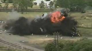 Spectacular 100mph Train Crash Test [upl. by Ahsakat]