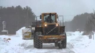 Volvo L180E L70C and L180C Plowing Snow [upl. by Gabriell]